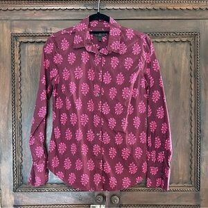 J.Crew Women’s Button-down Long Sleeve Burgundy Shirt/Blouse
size 4